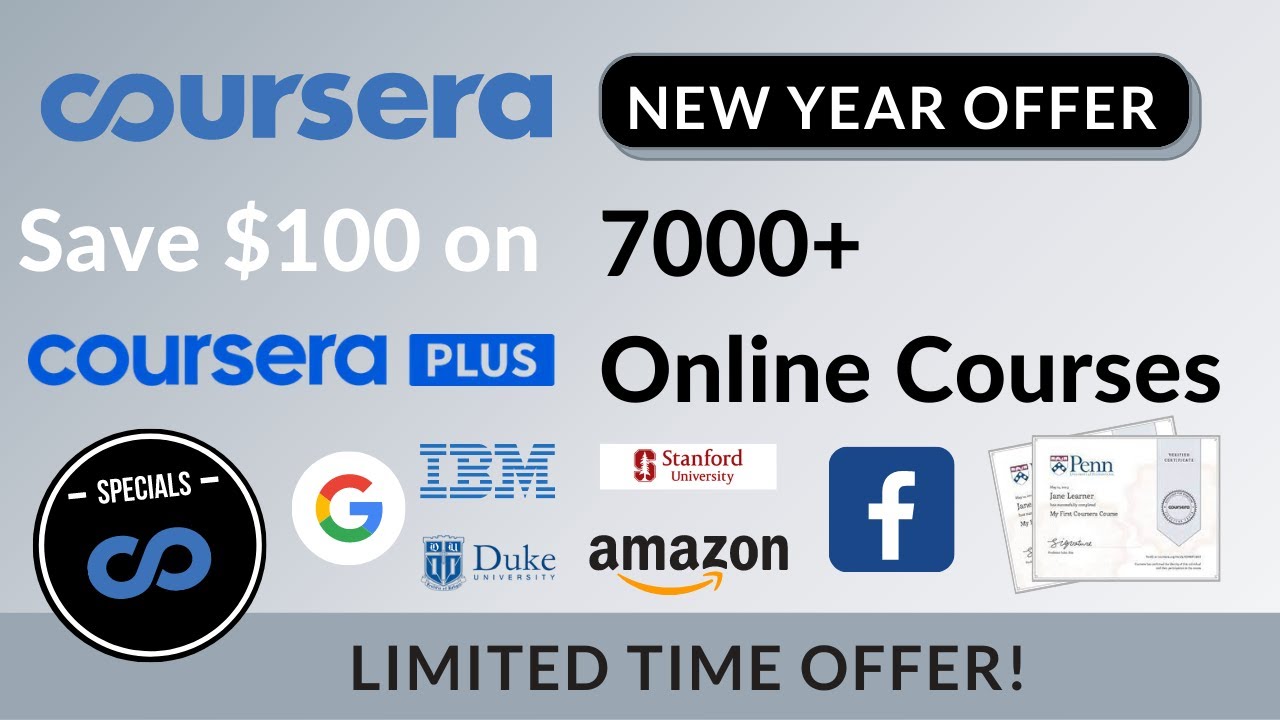Coursera New Year Offer 2022 | Coursera Plus Discount - YouTube