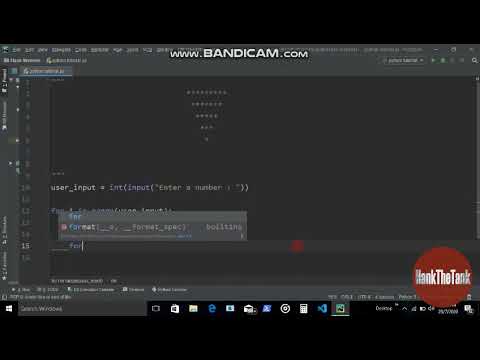 Python Tutorial 22 : Mini Series - 4(Reverse Pyramid) - YouTube