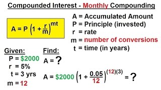 Business Math - Finance Math (4 of 30) Compound Interest - Monthly Compounding