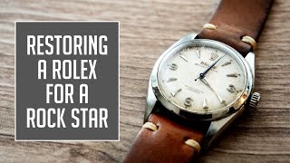 this gorgeous rolex oyster perpetual from 1954 is broken in about 10 different ways...