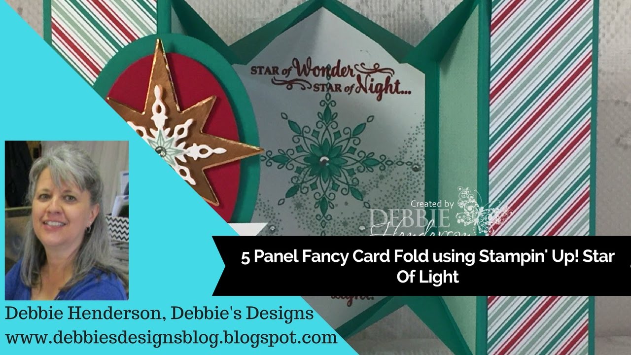 5 Panel Fancy Card Fold Using Stampin' Up! Products - YouTube