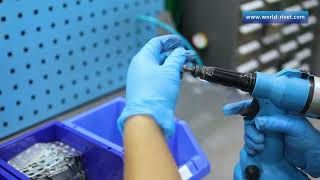 Rivmate Knurled Body Rivet Nut: Riveting test