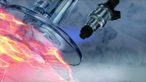 How a petrol engine works:  fuel injectors. Esso