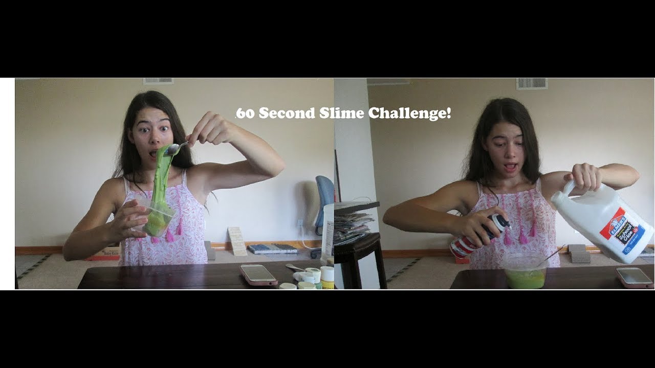 60 SECOND SLIME CHALLENGE + SLIME SURPRISE