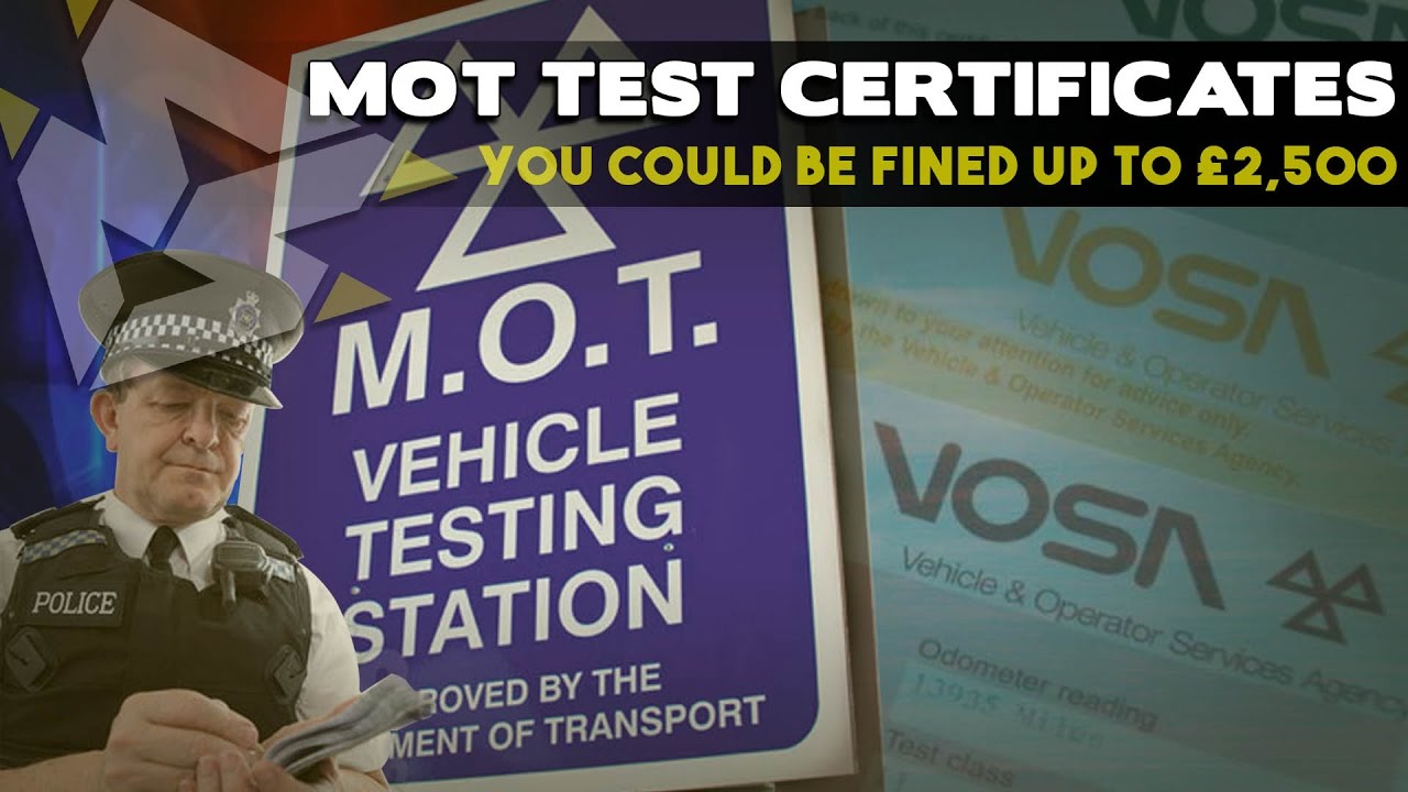 £2,500 Fine On A Valid MOT Certificate & Penalty Points