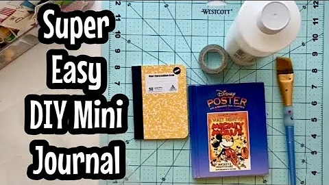 Simple No Sew Journal Tutorial Video / Easy Journal DIY / Step By Step Journal Video