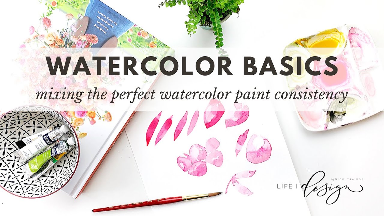 Watercolor Basics mixing the perfect watercolor paint consistency
