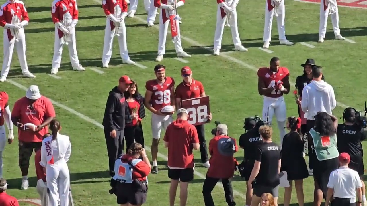 Million Dollar Band Pre-game performance and Senior Recognition 11-22-25 #rolltide #bamafootball 