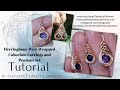 Wire Wrapping Tutorial, Small Cabochon Herringbone Earrings and Pendant Set, Step by Step