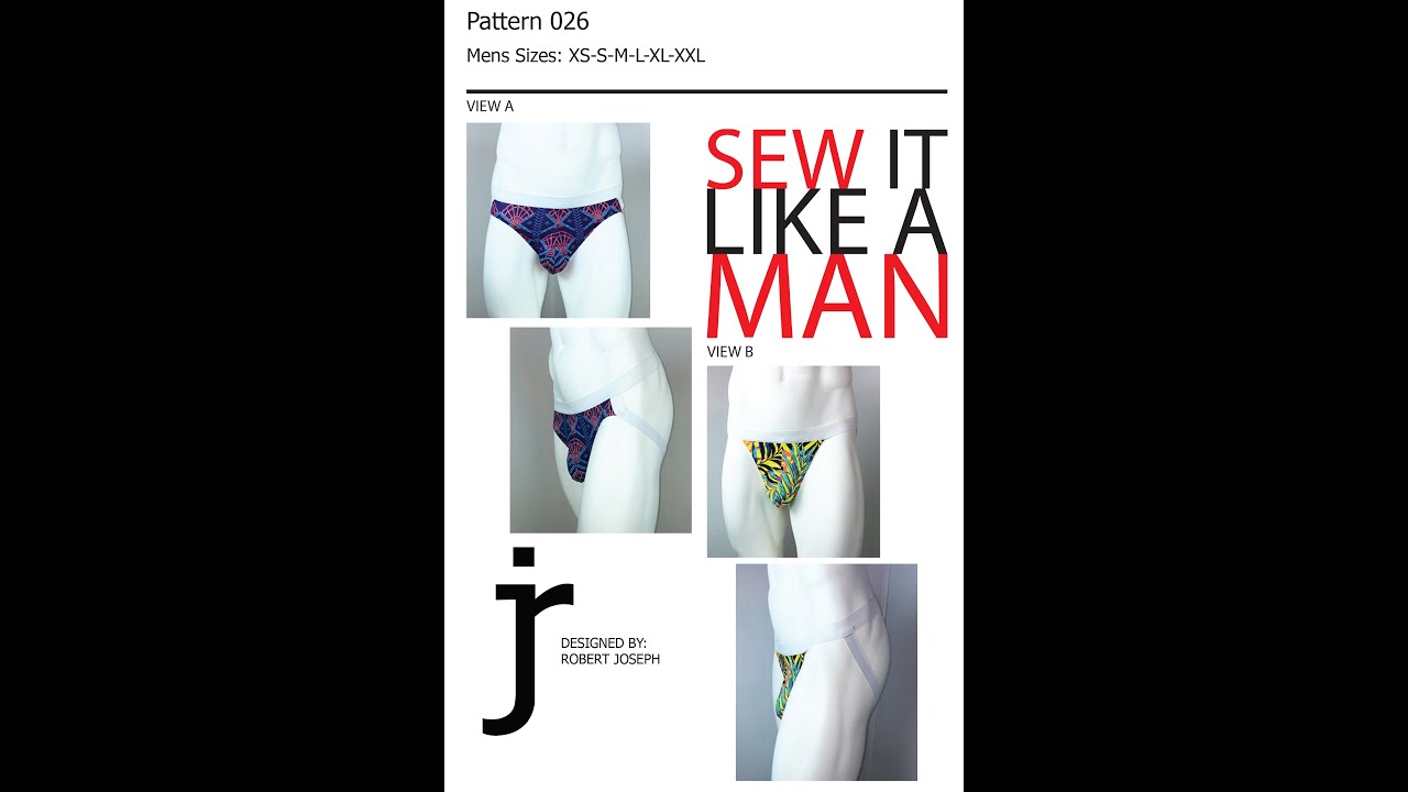 Mens Contoured Jockstrap Underwear Sewing Pattern MAIL – Sew It