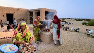 Desert Old Woman Ancient Life | Cooking Dry Beef & Unique Desert Food | Village Life in Pakistan