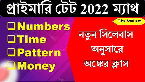 Numbers, time , Pattern related maths | প্রাইমারি টেট অংক প্র্যাকটিস 2022 || Math Tricks by Hasnat