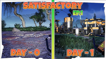 Satisfactory Ep 1 – Starting Out & Building My First Factory! 🏭