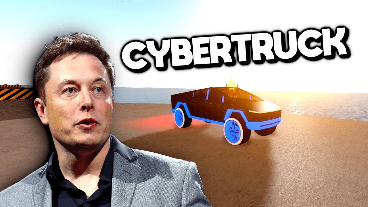 Tesla Cybertruck In Vehicle Simulator Youtube - racing the tesla cyber truck roblox vehicle simulator youtube