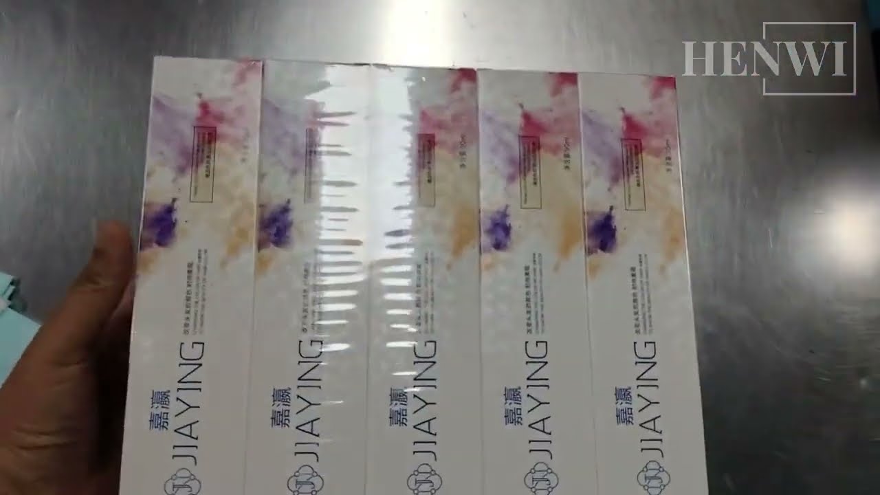 Square Paper Box packing shrinking machine Cellophane film wrapping heating sealing packer machine