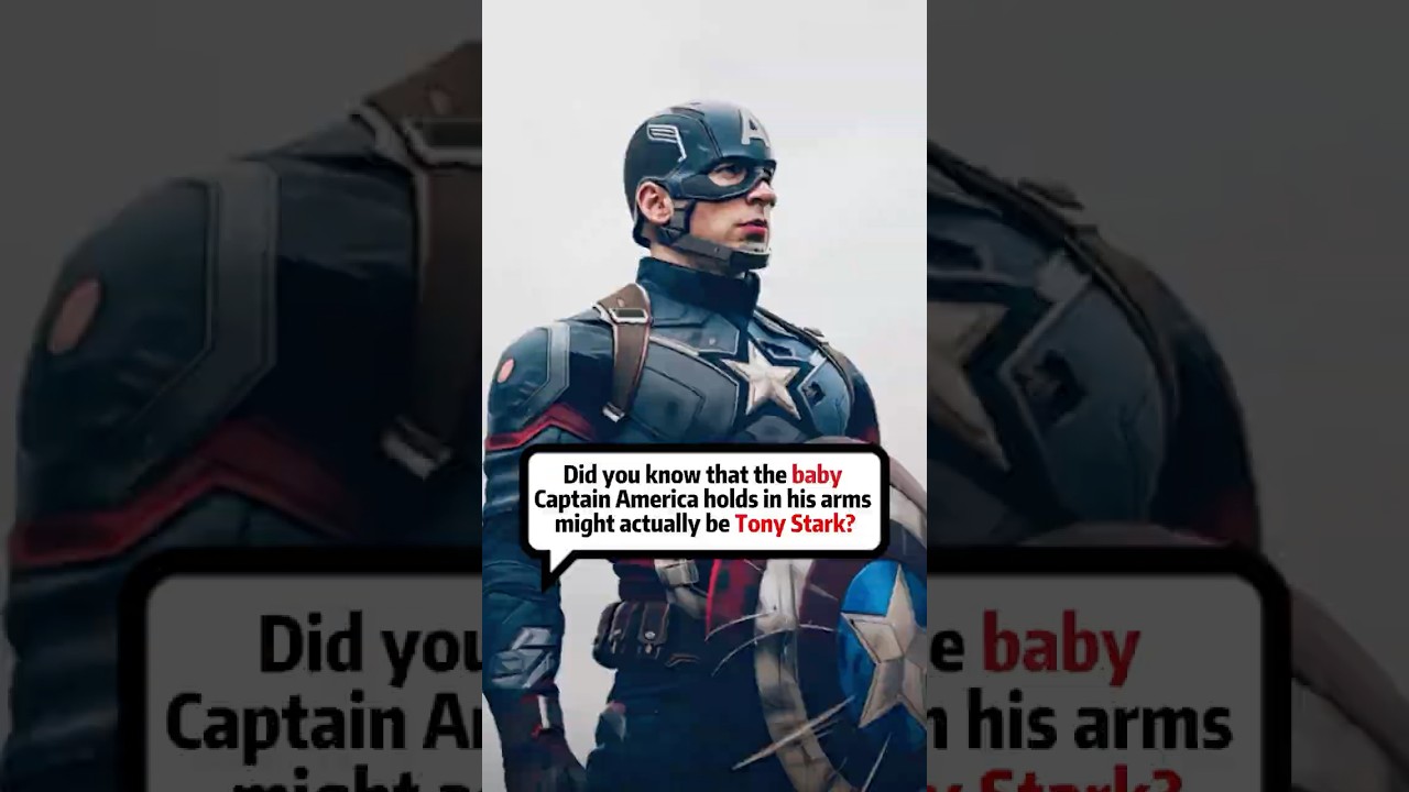 Could Captain America be holding baby Tony Stark?#usa #movie #dc #marvel #fyp