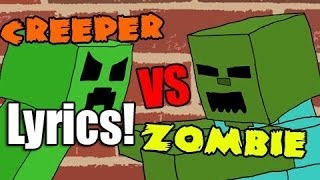 Creeper VS Zombie Rap Battle LYRICS - JT Music and BrySi