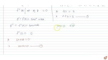 If the point (1,3) serves as the point of inflection of the curve  `y = ax^3 + bx^2` then the