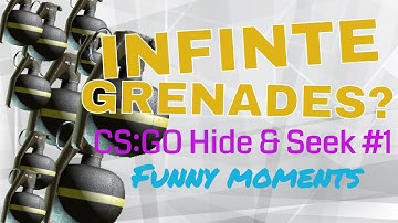 INFINITE GRENADES!? CS:GO Hide and Seek Funny moments #1