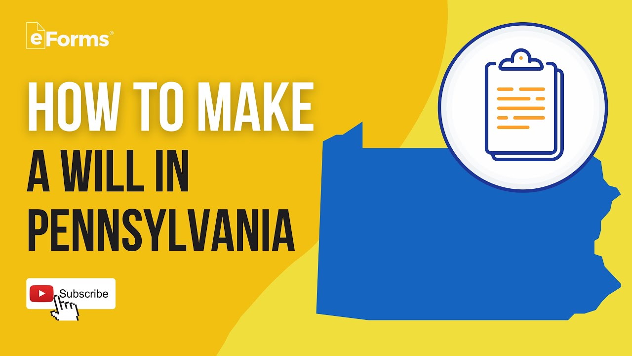 How To Make A Will In Pennsylvania Easy Instructions YouTube