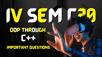 Diploma 4th Sem OOP Through C++ Important Questions | OOPs Through C++ | Diploma C20