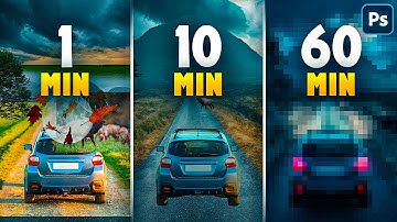 Photoshop Challenge: 1 MIN vs 10 MIN vs 1 HOUR