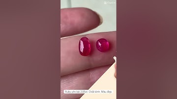 đôi ruby yên bái 2,85ct. Chất kính. Màu đẹp #ruby #gemstone #jewellery #daquy #daquyquynhtram