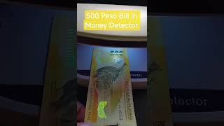 Genuine Philippine 500 Peso Banknote in Money Detector #markcollections #500pesobill #moneydetector