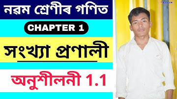 সংখ্যা প্ৰণালী | Class 9 Maths chapter 1 Number System Ex 1.1 Solutions Assamese Medium | SEBA