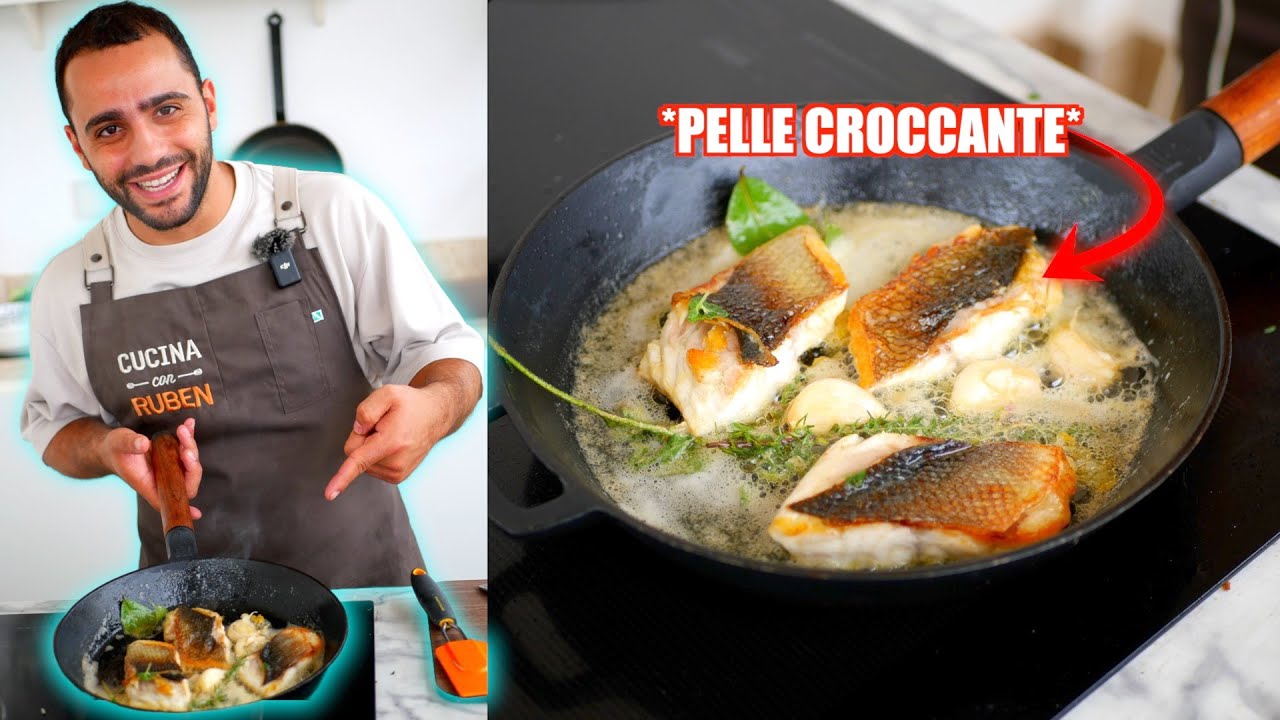 Spigola con Zuppetta di Patate, Porri e Bieta