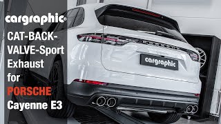 Sound CARGRAPHIC Cat-back Sport Exhaust System with electric valves for Porsche Cayenne E3 2018