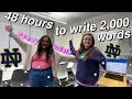 writing a 2,000 word 5-page paper in 48 hours | notre dame