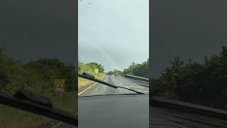 Rain, Roads, and Rainbows | British Summer Drive 🚗💨#Rainbow#RainyDrive#RelaxingDrive #Peaceful