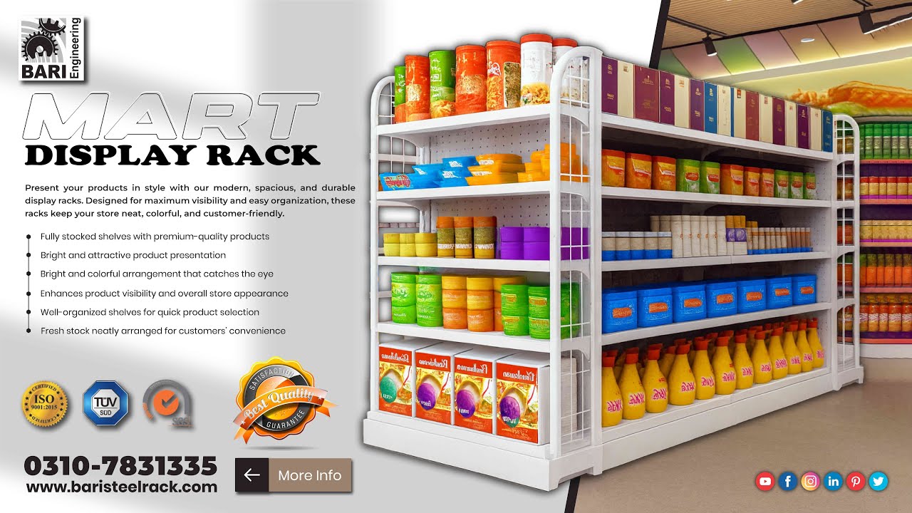 Mart Front Rack Display Sticker Mart Display Rack in Pakistan | Best Supermarket Rack Designs - YouTube