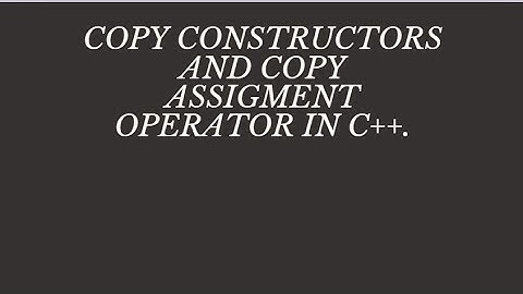 copy constructor and copy assignment operator using character array in c++.|| c++ series || 2025