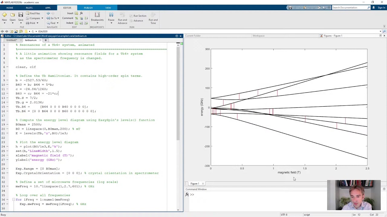 EasySpin Academy 2020, Session 18: High-order spin operators, MD, behind the scenes of EasySpin