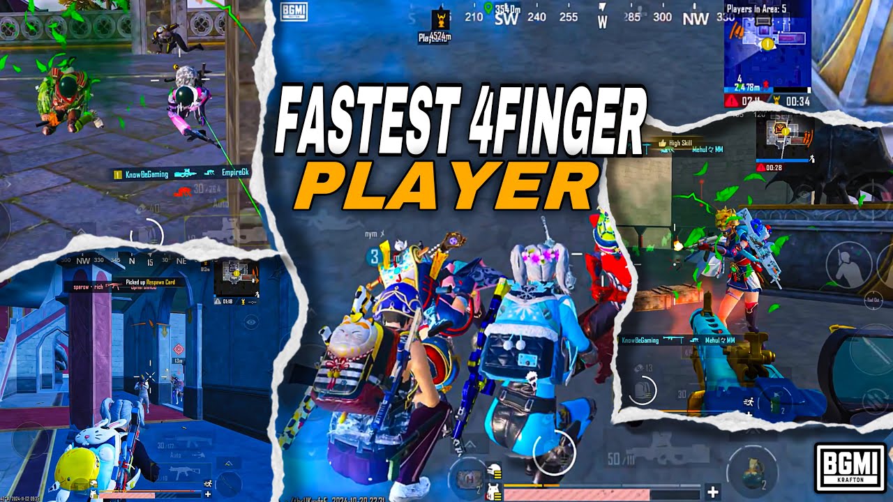 Fastest 4 Finger Player in Bgmi - YouTube