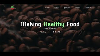 part 1 | Restaurant Home Page | How To Add Video Background Using HTML , CSS