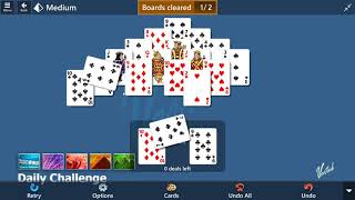 Microsoft Solitaire Collection - Pyramid [Medium] | Daily Challenge June 2nd 2021