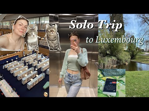 Little Solo Trip to Luxembourg Vlog: one night in a hotel, cat sitting, national library