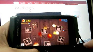 Nokia N8/C7 Fruit Ninja game CLASSIC mode demo by my4keys
