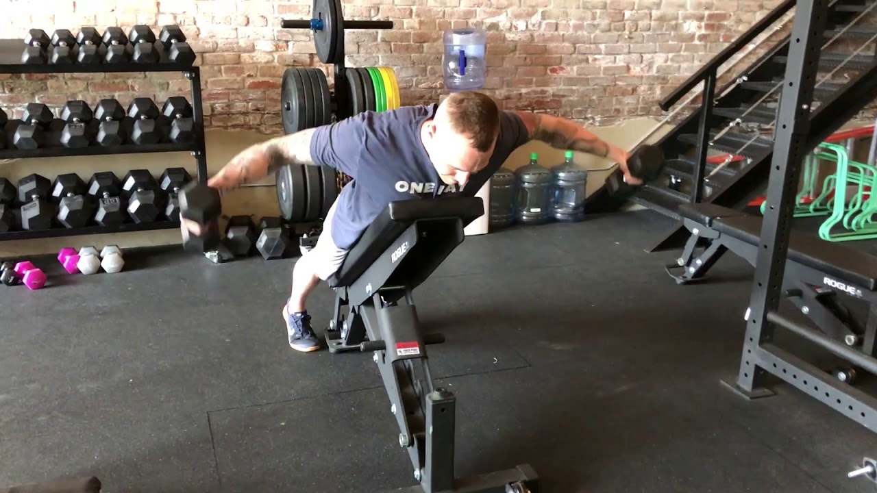 Chest Supported Dumbbell Rear Delt Flye YouTube