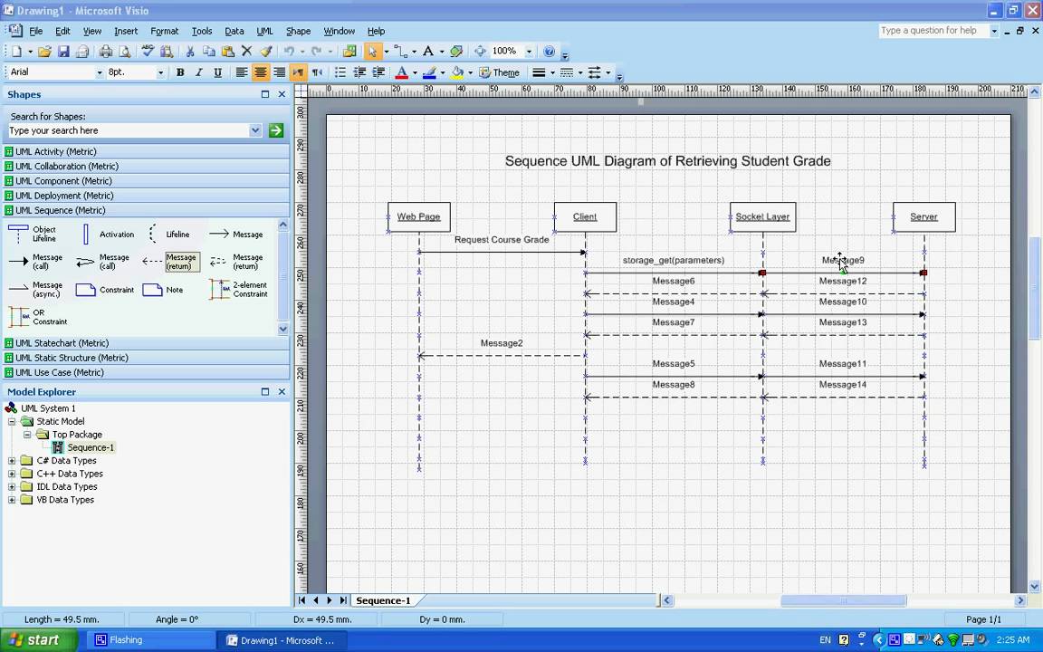 Message Sequence Chart Visio