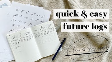 Minimal future log layouts you can setup in under 10 minutes! Functional bullet journal spread ideas