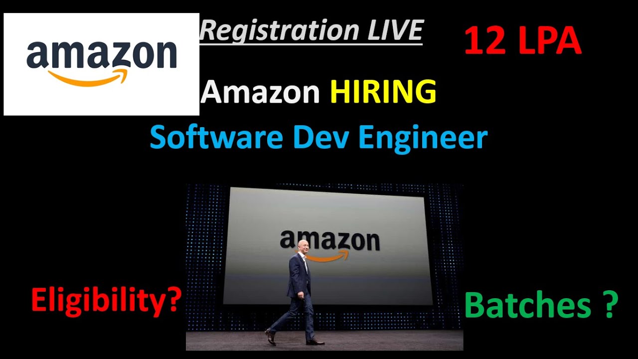 Amazon Hiring | Software Development Engineer | 12 LPA - YouTube