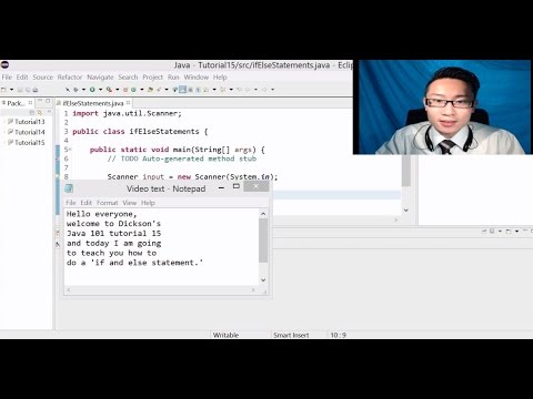 Dickson's Java101 Tutorial 15 - if and else statement