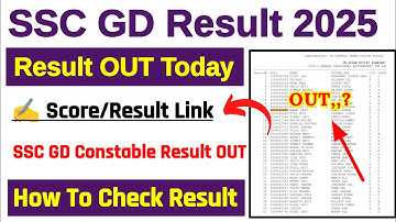 SSC GD Result 2025 ⚫ SSC GD Result 2025 Kaise Dekhe ? How To Check SSC GD Constable Result 2025