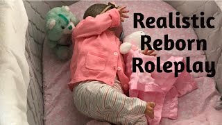 Reborn Baby Doll Roleplay | Feeding & Poopy Diaper Change💩 Routine