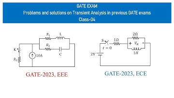 How to solve RC and RL networks under transient analysis for GATE exam? How to solve Gate problems?