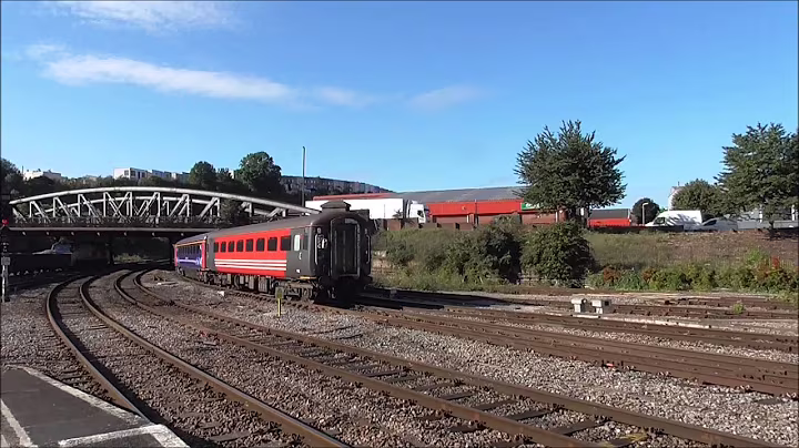 EWS 66107 passes Bristol Temple Meads with Refurbished HST coaches